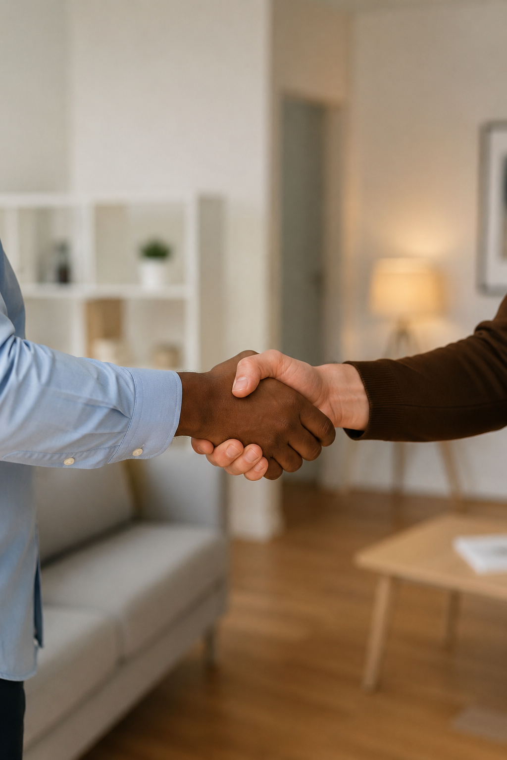 Bailleur et locataire signant un accord